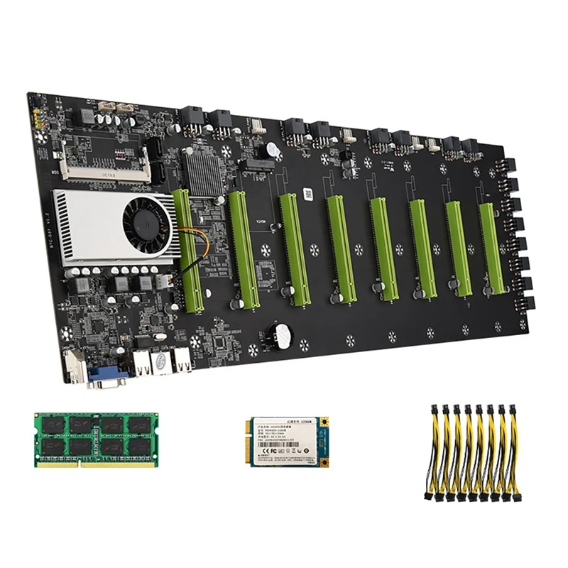 Семейная материнская плата для майнинга с процессором, 8 ГП слотами DDR3 4G RAM 128G MSATA SSD, набор материнской платы для майнинга BTC
Семейная материнская плата для майнинга с процессором, 8 ГП слотами DDR3 4G RAM 128G MSATA SSD, набор материнской платы для майнинга BTC