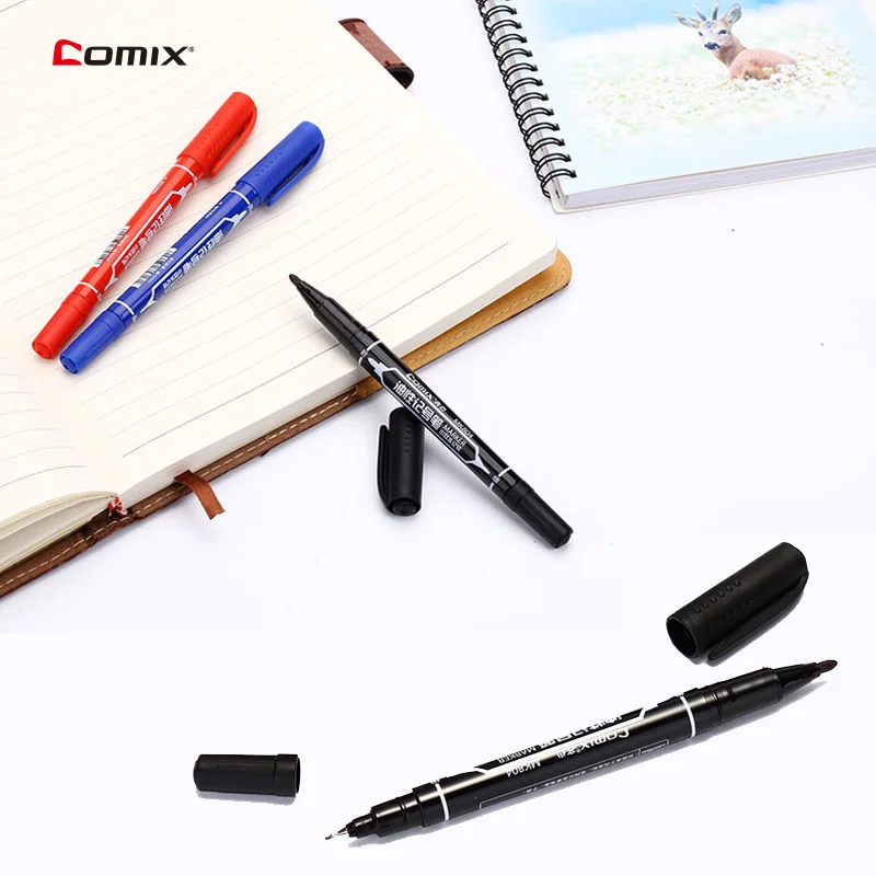Comix 0.5mm/1.5mm Dual Head colorful Waterproof pen Permanent Paint Markers Oily Marker Pen stationery for school Art supplies
Comix 0.5mm/1.5mm Dual Head colorful Waterproof pen Permanent Paint Markers Oily Marker Pen stationery for school Art supplies