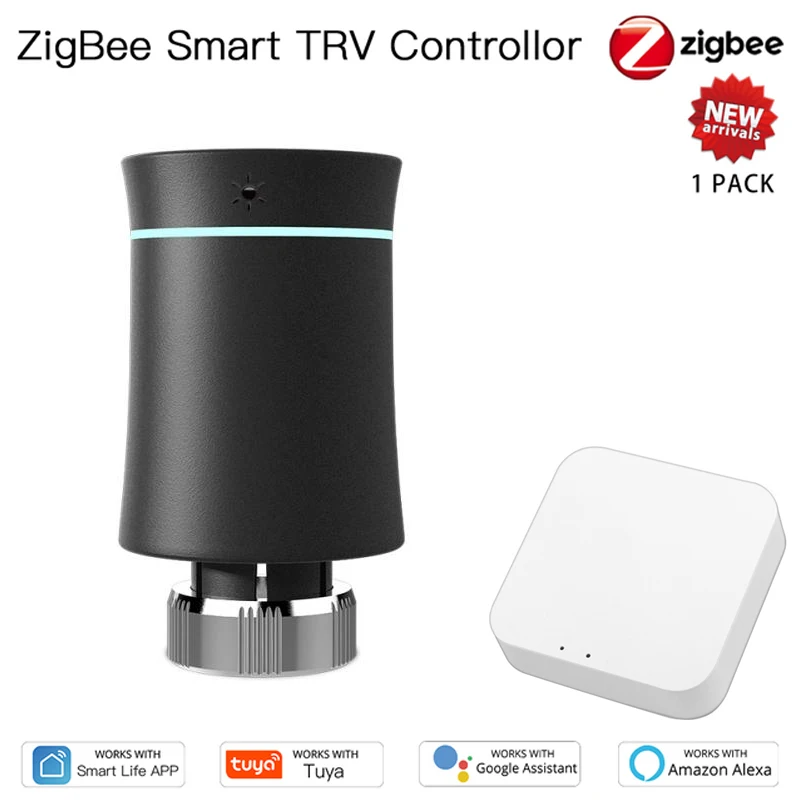 TRV ZigBee3.0 Smart Radiator Actuator Programmable Thermostatic Radiator Valve Temperature Controller Voice Control via Alexa
TRV ZigBee3.0 Smart Radiator Actuator Programmable Thermostatic Radiator Valve Temperature Controller Voice Control via Alexa