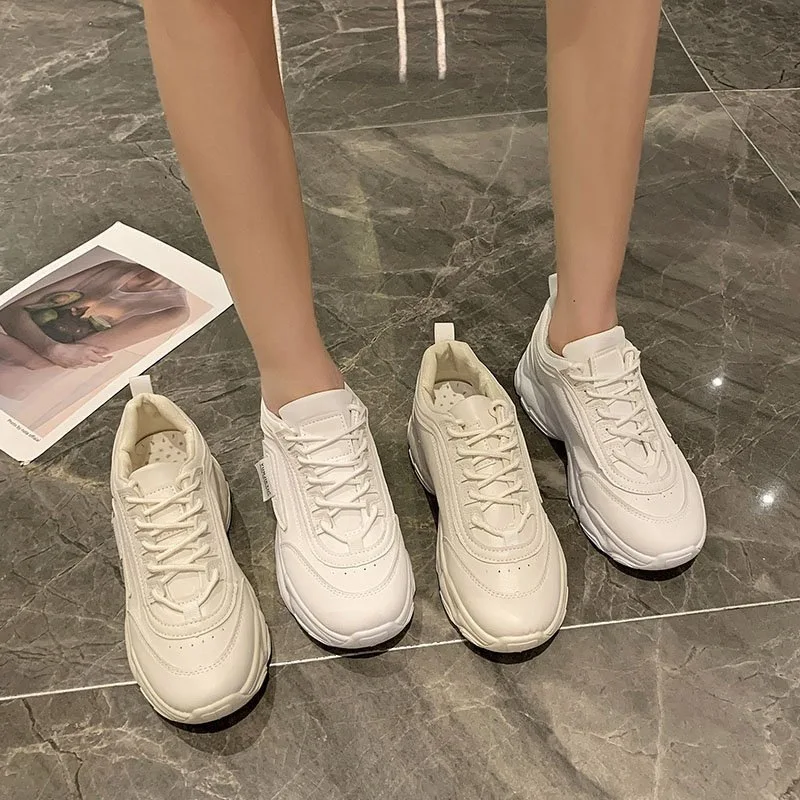 Women's Shoes White Fashion Padded Vulcanized Shoes Women Outdoor Walking Comfortable Wear-resistant Casual Sneakers
Women's Shoes White Fashion Padded Vulcanized Shoes Women Outdoor Walking Comfortable Wear-resistant Casual Sneakers