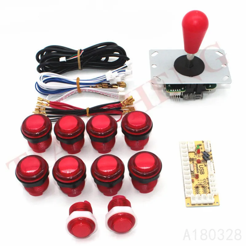 DIY аркадные детали игры Нулевая задержка Игровой Набор USB энкодер + ДЖОЙСТИК Sanwa с
