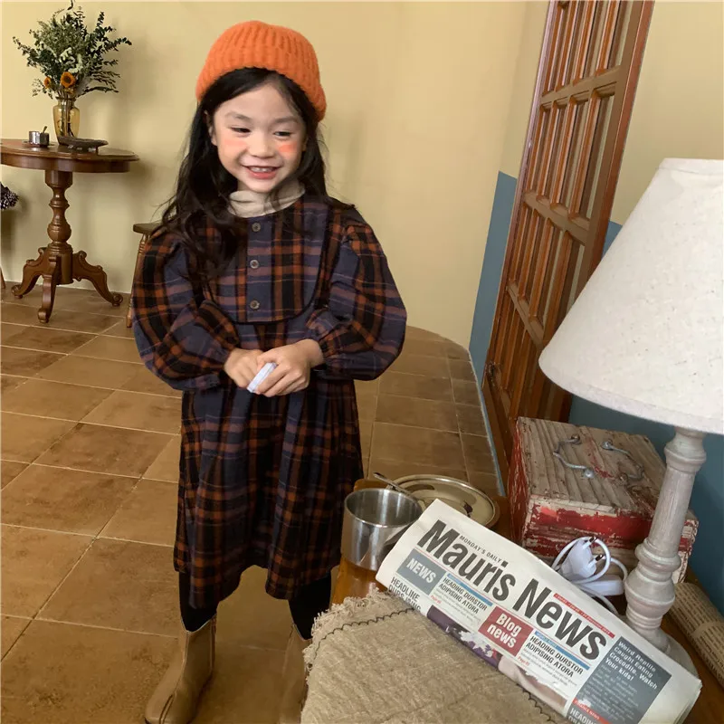 MILA CHOU 2021 Autumn Baby Girls Brushed Long-sleeve Plaid Dress Toddler Children Korean Winter Princess Dress Kids Clothes 2To8
MILA CHOU 2021 Autumn Baby Girls Brushed Long-sleeve Plaid Dress Toddler Children Korean Winter Princess Dress Kids Clothes 2To8