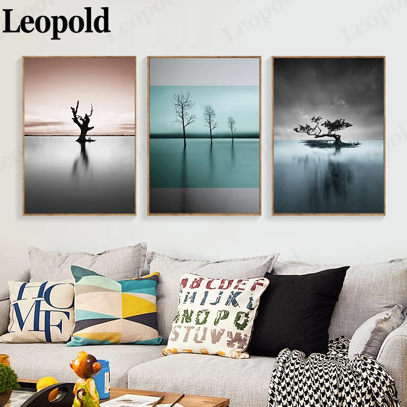 Nordic Minimalism Landscape Canvas Poster Water Surface Tree Reflection Creative Picture Print Wall Art Living Room Decoration
Nordic Minimalism Landscape Canvas Poster Water Surface Tree Reflection Creative Picture Print Wall Art Living Room Decoration