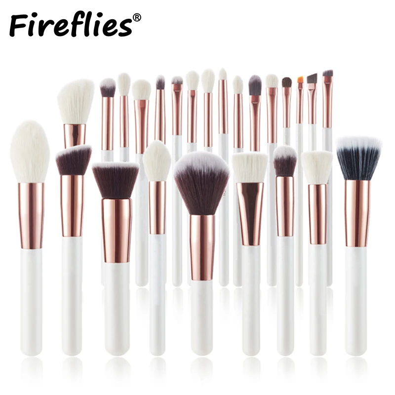Fireflies Makeup Brushes (6-25PCS/SET) Pearl White/Rose Gold Professional Natural Hair Foundation Powder Blushes Free Shipping
Fireflies Makeup Brushes (6-25PCS/SET) Pearl White/Rose Gold Professional Natural Hair Foundation Powder Blushes Free Shipping