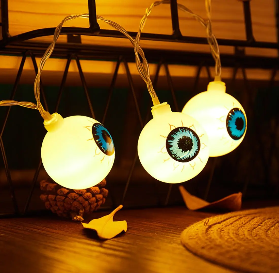 Halloween Interior Decoration Eyeball Pattern String Lights LED Ghost Festival Funny Horror Lanterns Battery Box String
Halloween Interior Decoration Eyeball Pattern String Lights LED Ghost Festival Funny Horror Lanterns Battery Box String