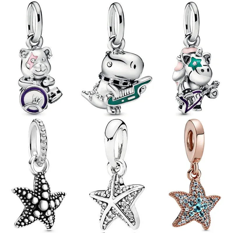 Original 925 Sterling Silver Pendant Sparkling Starfish Bruno The Unicorn Punk Band Bead Charm Fit Popular Bracelet DIY Jewelry
Original 925 Sterling Silver Pendant Sparkling Starfish Bruno The Unicorn Punk Band Bead Charm Fit Popular Bracelet DIY Jewelry