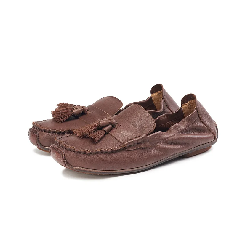 VALLU Spring 2020 new round head hand-stitched leather tassel shoes leather outsole
VALLU Spring 2020 new round head hand-stitched leather tassel shoes leather outsole