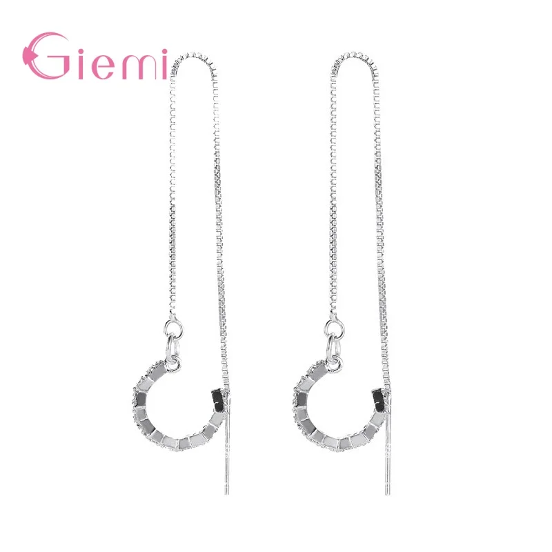 925 Sterling Silver Drop Earrings For Women Ear Clip Long Tassel Zircon Ear Cuff Earring Ear Line Fashion Female Jewelry Brincos
925 Sterling Silver Drop Earrings For Women Ear Clip Long Tassel Zircon Ear Cuff Earring Ear Line Fashion Female Jewelry Brincos