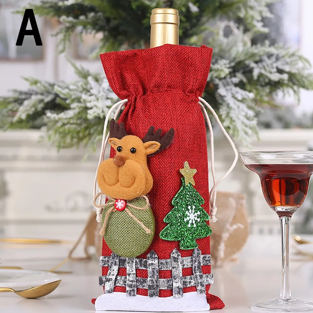 Christmas Wine Bottle Covers Table Decorations Santa Claus Elk Party Supplies Champagne Bottle Cover Navidad Able Decor
Christmas Wine Bottle Covers Table Decorations Santa Claus Elk Party Supplies Champagne Bottle Cover Navidad Able Decor