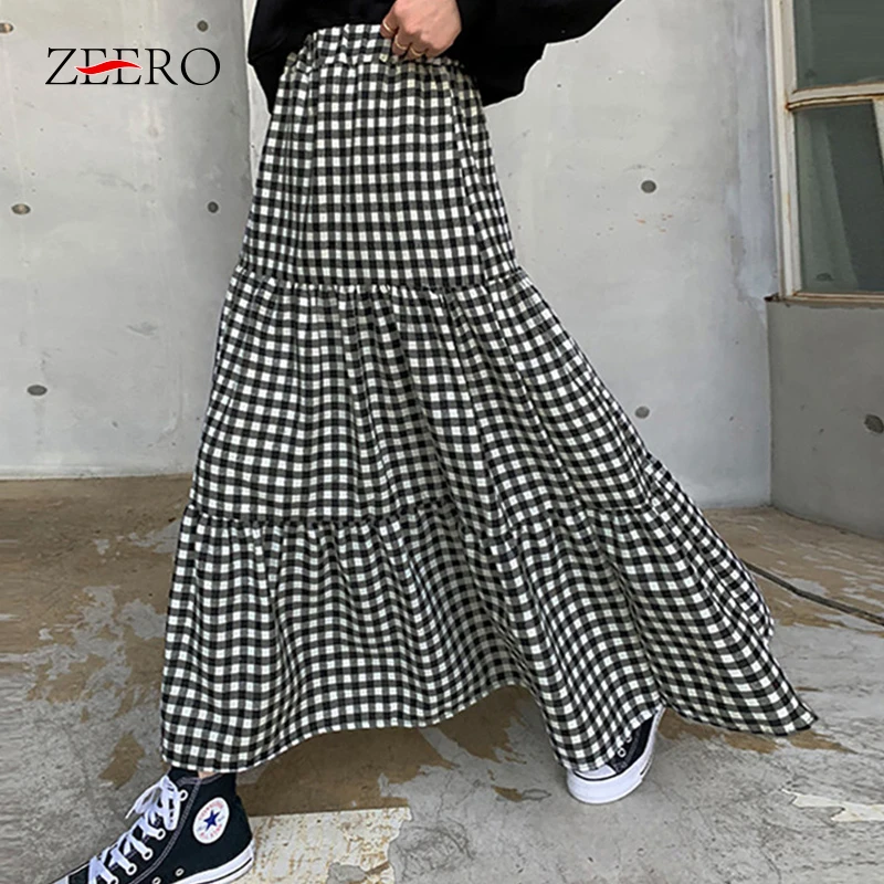 Korean Fashion Long Plaid Woman Skirts High Waist A-line Patchwork Ruffles Maxi Skirts Womens Causal Faldas Mujer Harajuku 2023
Korean Fashion Long Plaid Woman Skirts High Waist A-line Patchwork Ruffles Maxi Skirts Womens Causal Faldas Mujer Harajuku 2023