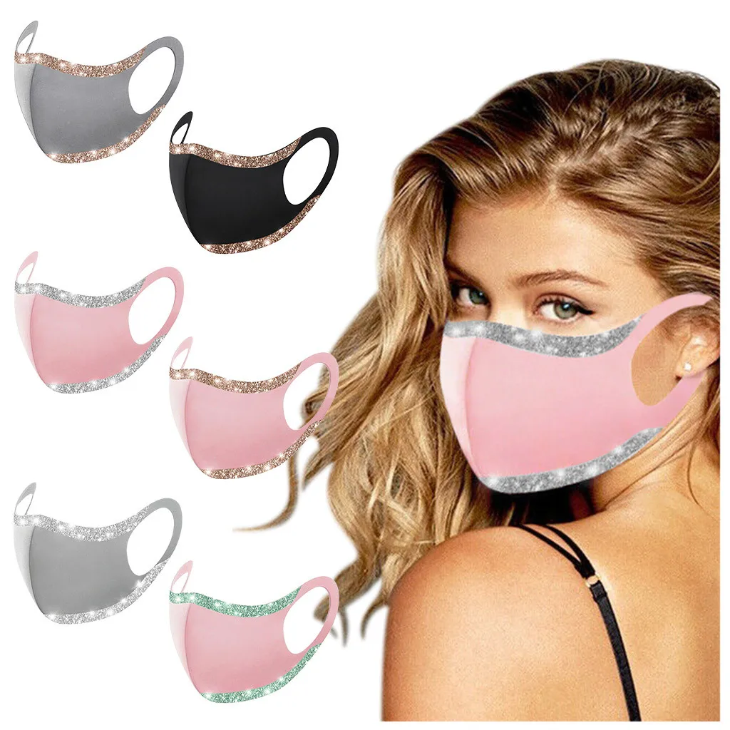 Women Sexy Sequins Masks Washable Reusable Printed Face Mask Black Pink Halloween Cosplay Headband Maske Mondkapjes Mascara
Women Sexy Sequins Masks Washable Reusable Printed Face Mask Black Pink Halloween Cosplay Headband Maske Mondkapjes Mascara