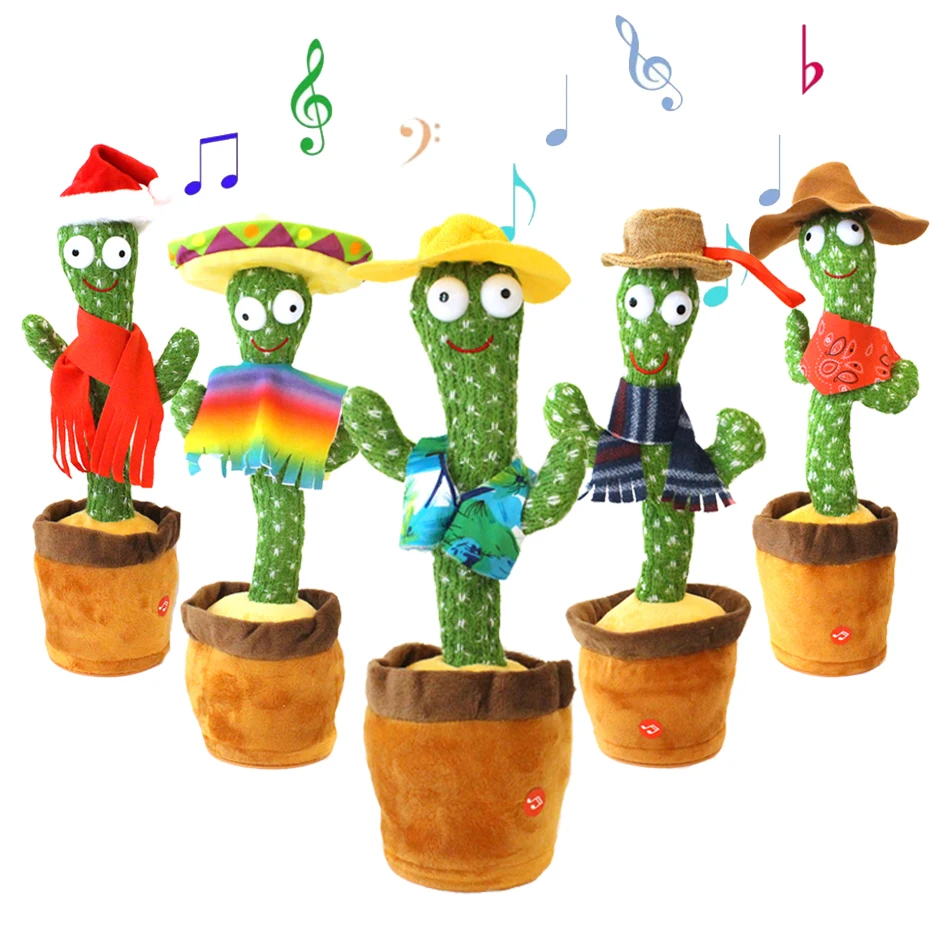 

Dancing Cactus Electron Plush Toy Soft Plush Doll Babies Cactus That Can Sing And Dance Voice Interactive Bled Stark Toy For Kid