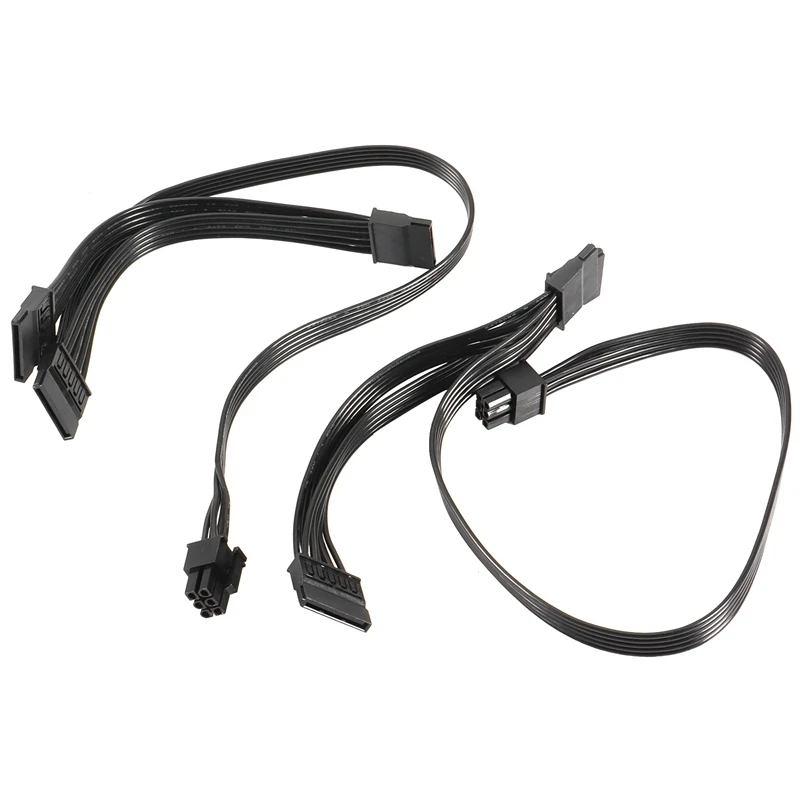 2Pcs 6 Pin to 3X SATA Driver Power Cable for EVGA Supernova 650 750 850 1000 1600 2000 G2 G3 P2 T2 GS
2Pcs 6 Pin to 3X SATA Driver Power Cable for EVGA Supernova 650 750 850 1000 1600 2000 G2 G3 P2 T2 GS