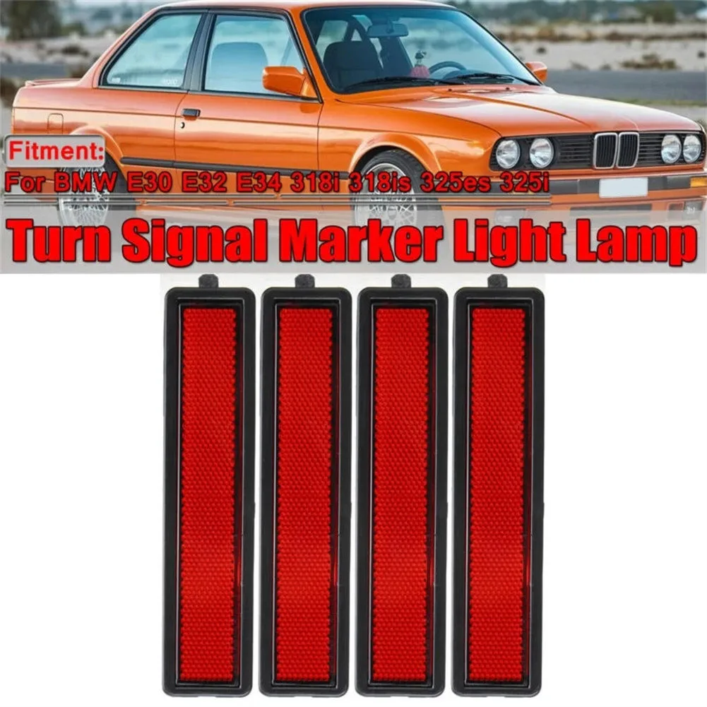 4pcs Car Turn Signal Marker Light Lamp For BMW E30 E32 E34 3 Series L Or R Replacement Rear Bumper Side Marker Lights
4pcs Car Turn Signal Marker Light Lamp For BMW E30 E32 E34 3 Series L Or R Replacement Rear Bumper Side Marker Lights