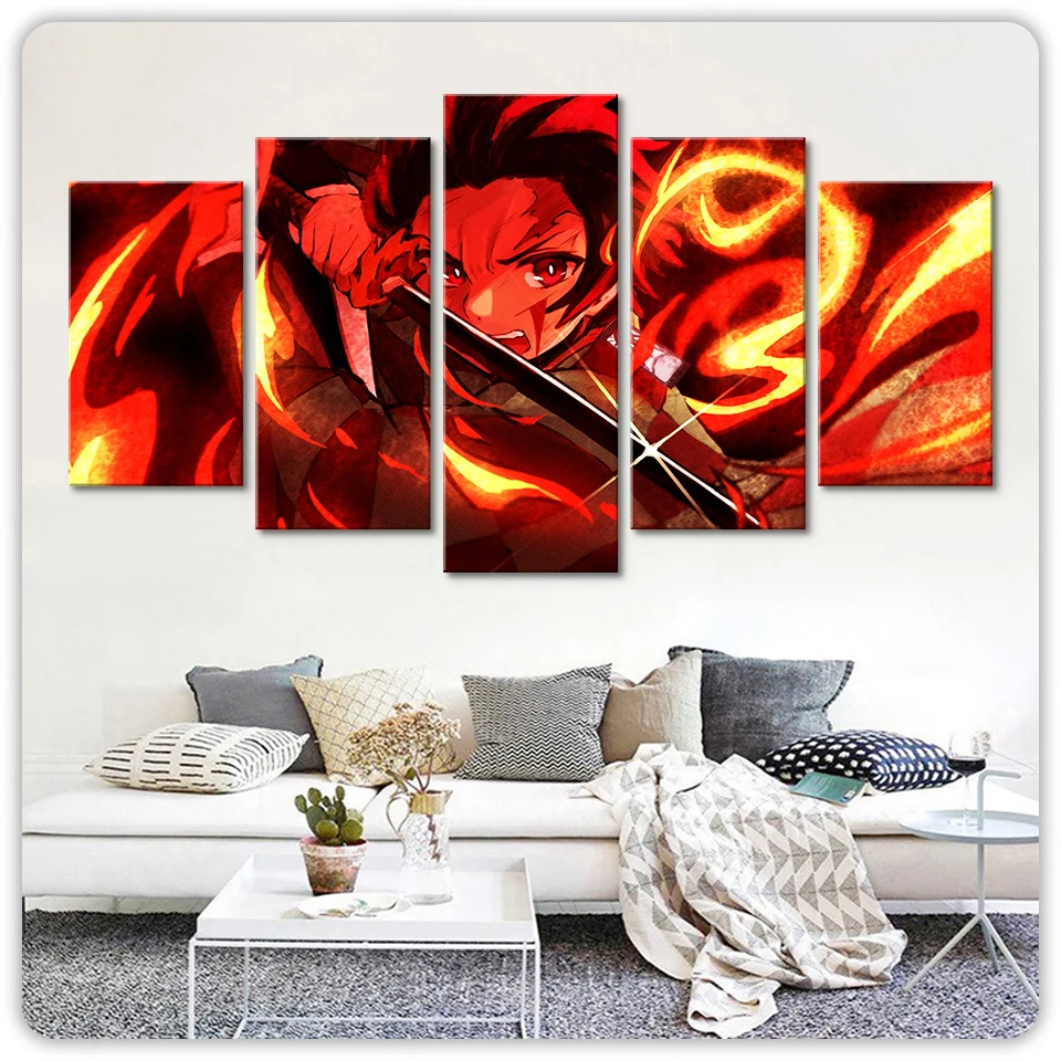 5 Piece Tanjirou Kamado Artwork Cartoon Painting Canvas Art Wall Picture Demon Slayer Kimetsu No Yaiba Anime Poster
5 Piece Tanjirou Kamado Artwork Cartoon Painting Canvas Art Wall Picture Demon Slayer Kimetsu No Yaiba Anime Poster