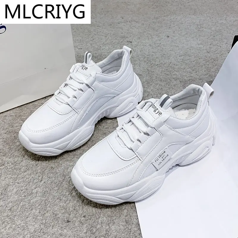 New Vulcanized Shoes Women Spring Platform White Sneakers Women Leather Thick-soled Casual Shoes Fashion Women Basket
New Vulcanized Shoes Women Spring Platform White Sneakers Women Leather Thick-soled Casual Shoes Fashion Women Basket
