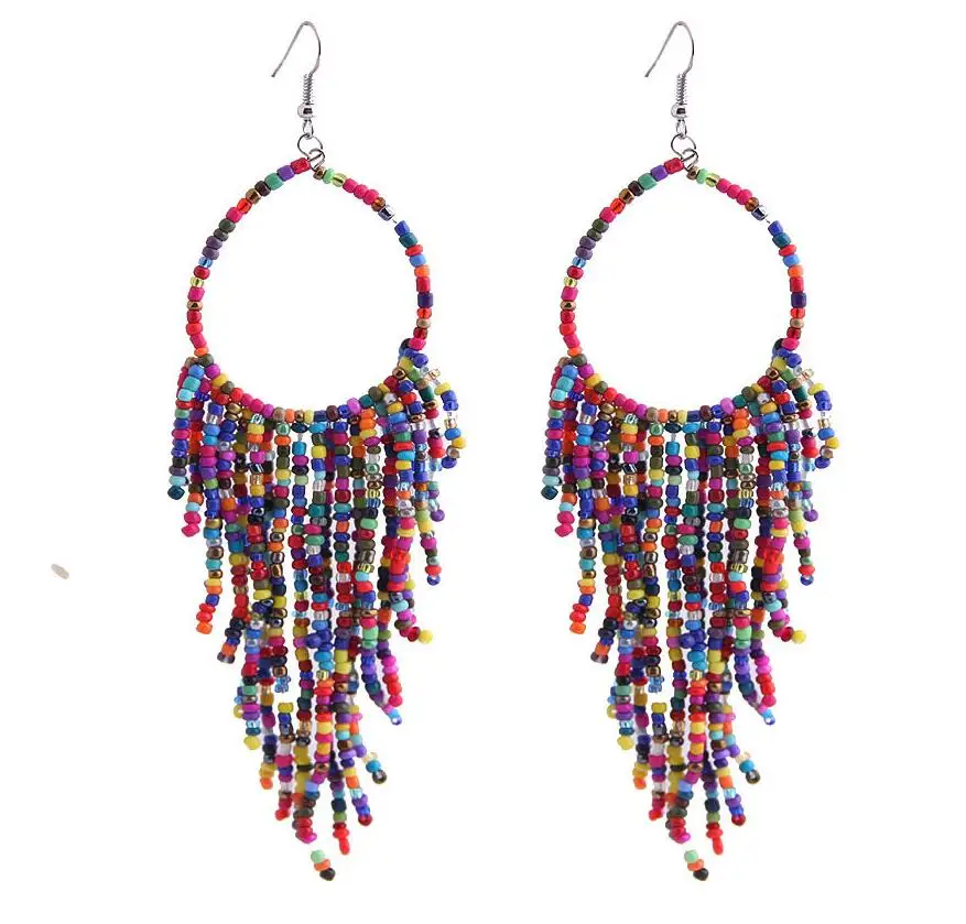 Fashion Long Tassel Handmade Drop Earrings for Women ZA New Pearl Vintage Bohemian Round Beads Stud Earings Jewelry Brincos 2022
Fashion Long Tassel Handmade Drop Earrings for Women ZA New Pearl Vintage Bohemian Round Beads Stud Earings Jewelry Brincos 2022