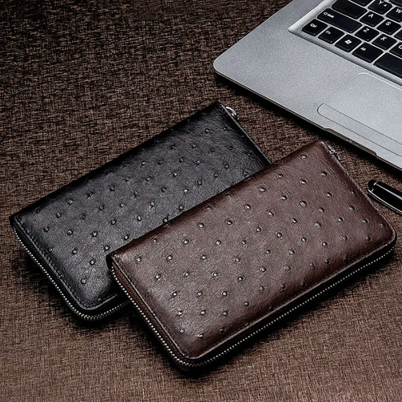 2021 new ostrich leather genuine wallet men's long multi card position leisure handbag cash envelope luxury purse Free shipping
2021 new ostrich leather genuine wallet men's long multi card position leisure handbag cash envelope luxury purse Free shipping