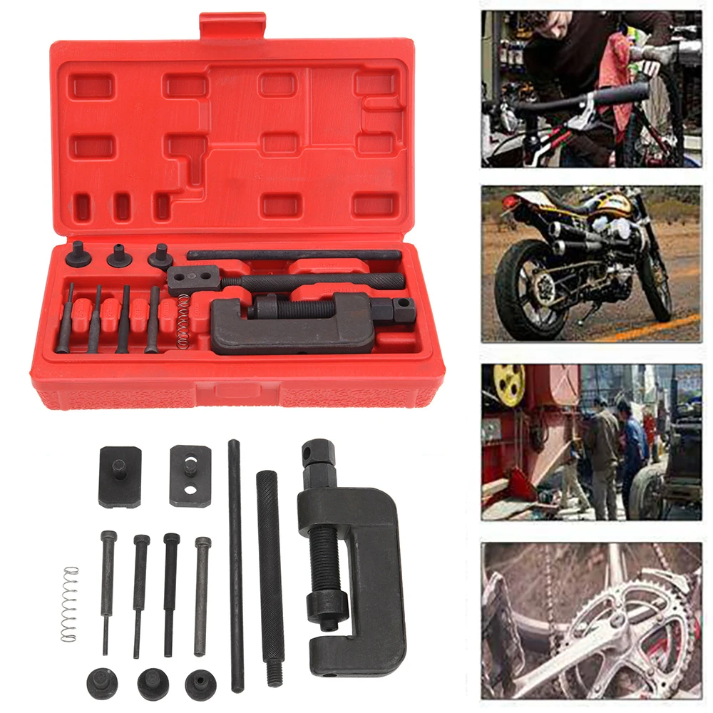 Samger Motorcycle Bike Chain Breaker Repair Tools Splitter Riveting Tool Set Launches Chain Pin Press Handle Cycling Chain tools
Samger Motorcycle Bike Chain Breaker Repair Tools Splitter Riveting Tool Set Launches Chain Pin Press Handle Cycling Chain tools