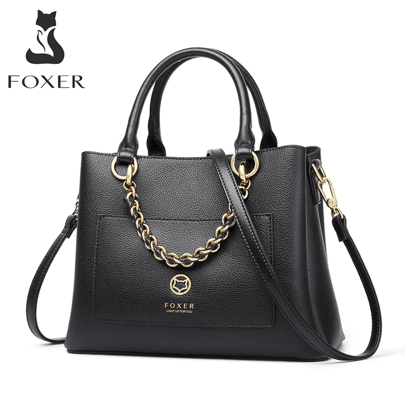 FOXER Women's Crossbody Shoulder Bags New Fall Winter Totes Cowhide Leather Handbag Female Commute Purse Large Capacity Handle
FOXER Women's Crossbody Shoulder Bags New Fall Winter Totes Cowhide Leather Handbag Female Commute Purse Large Capacity Handle