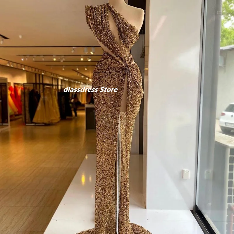 One Shoulder Mermaid Evening Dresses Crystals Beaded Hollow Out Pleat Prom Dress Side Split Party Second Reception Gowns 2022
One Shoulder Mermaid Evening Dresses Crystals Beaded Hollow Out Pleat Prom Dress Side Split Party Second Reception Gowns 2022