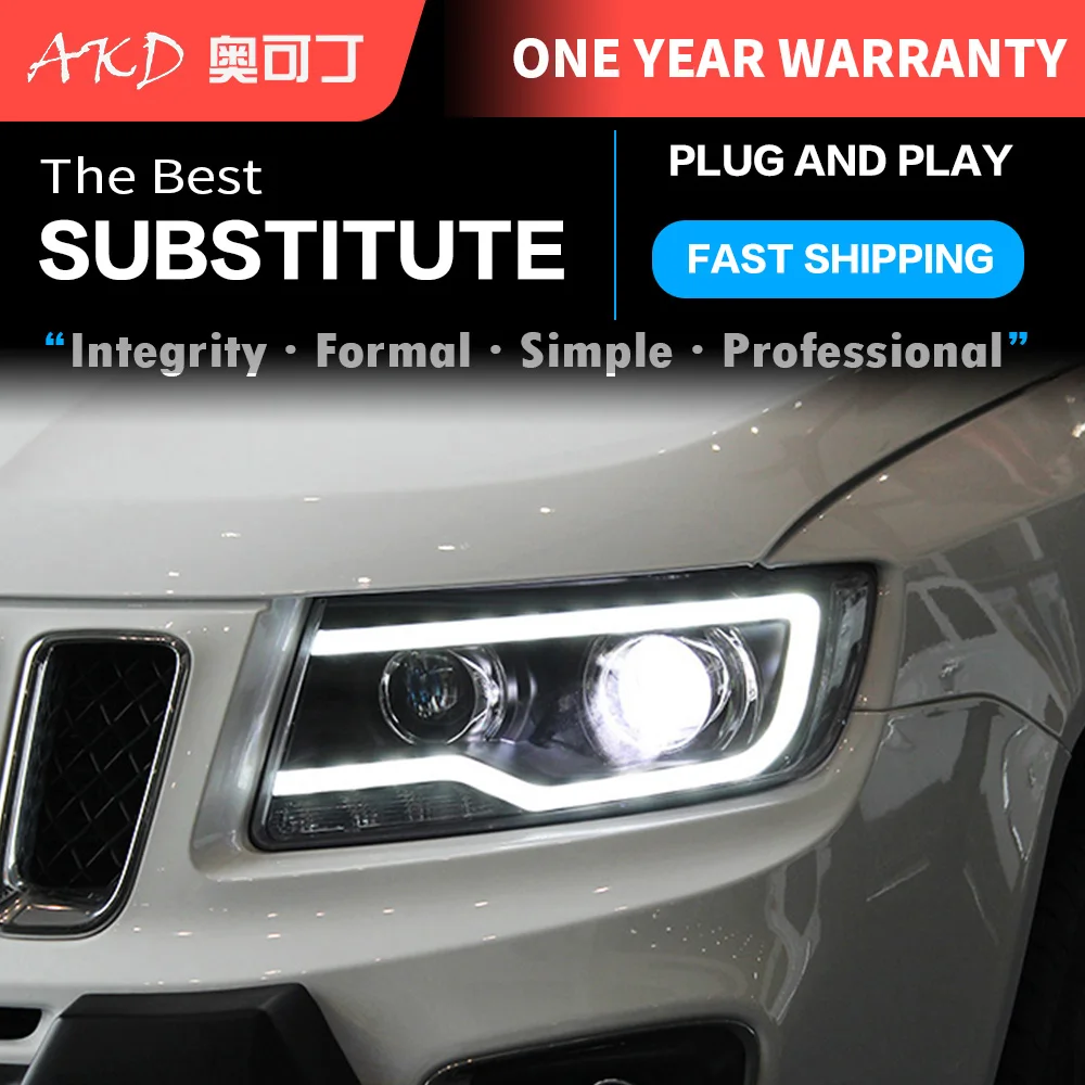 AKD tuning cars Headlight For Jeep Compass 2011-2016 Grand Cherokee Headlights LED DRL Running lights Bi-Xenon Beam Fog lights
AKD tuning cars Headlight For Jeep Compass 2011-2016 Grand Cherokee Headlights LED DRL Running lights Bi-Xenon Beam Fog lights