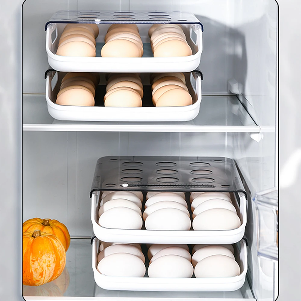 Automatic Rolling Egg Box Eggs Holder Storage Organizer Kitchen Rectangular Refrigerator Plastic Drawer Eggs Rack Container 
Automatic Rolling Egg Box Eggs Holder Storage Organizer Kitchen Rectangular Refrigerator Plastic Drawer Eggs Rack Container