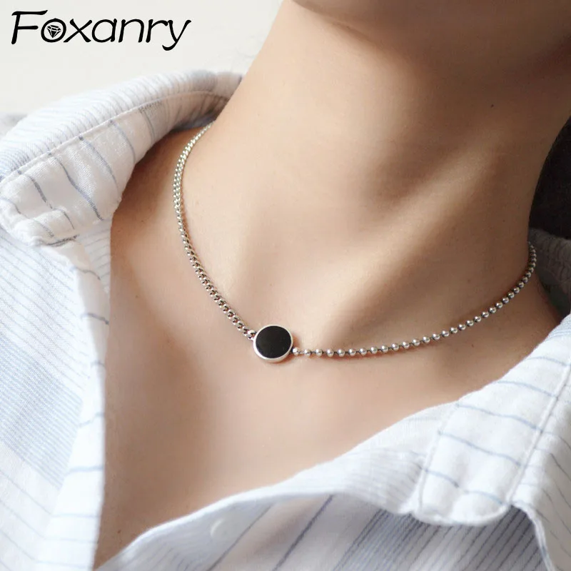 Foxanry Minimalist Stamp Splicing Chain Necklace New Trend Punk Vintage Black Pendant Party Jewelry Lover Gifts
Foxanry Minimalist Stamp Splicing Chain Necklace New Trend Punk Vintage Black Pendant Party Jewelry Lover Gifts