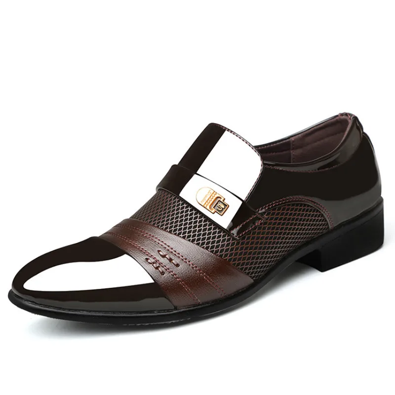 Trend Big Size Men Shoes Slip on Patent Leather Oxford Shoes Men Dress Shoes Business All-match British Style Leather Shoes Men 
Trend Big Size Men Shoes Slip on Patent Leather Oxford Shoes Men Dress Shoes Business All-match British Style Leather Shoes Men