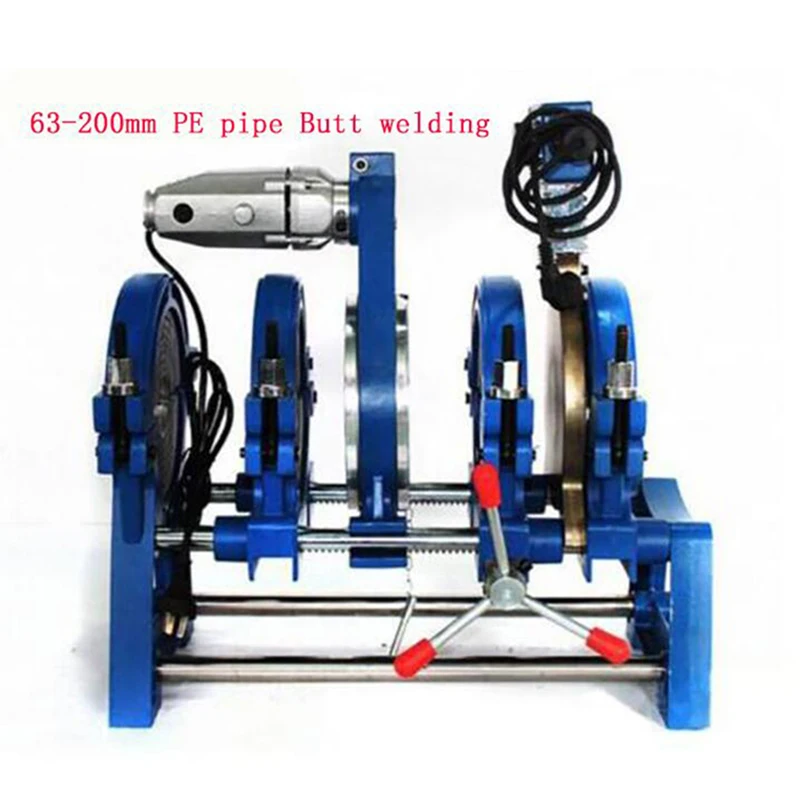Manual PE PPR PVDF pipe Butt welding machine Welding pipe size 63-200mm PE tube Hot melt Butt Welder
Manual PE PPR PVDF pipe Butt welding machine Welding pipe size 63-200mm PE tube Hot melt Butt Welder