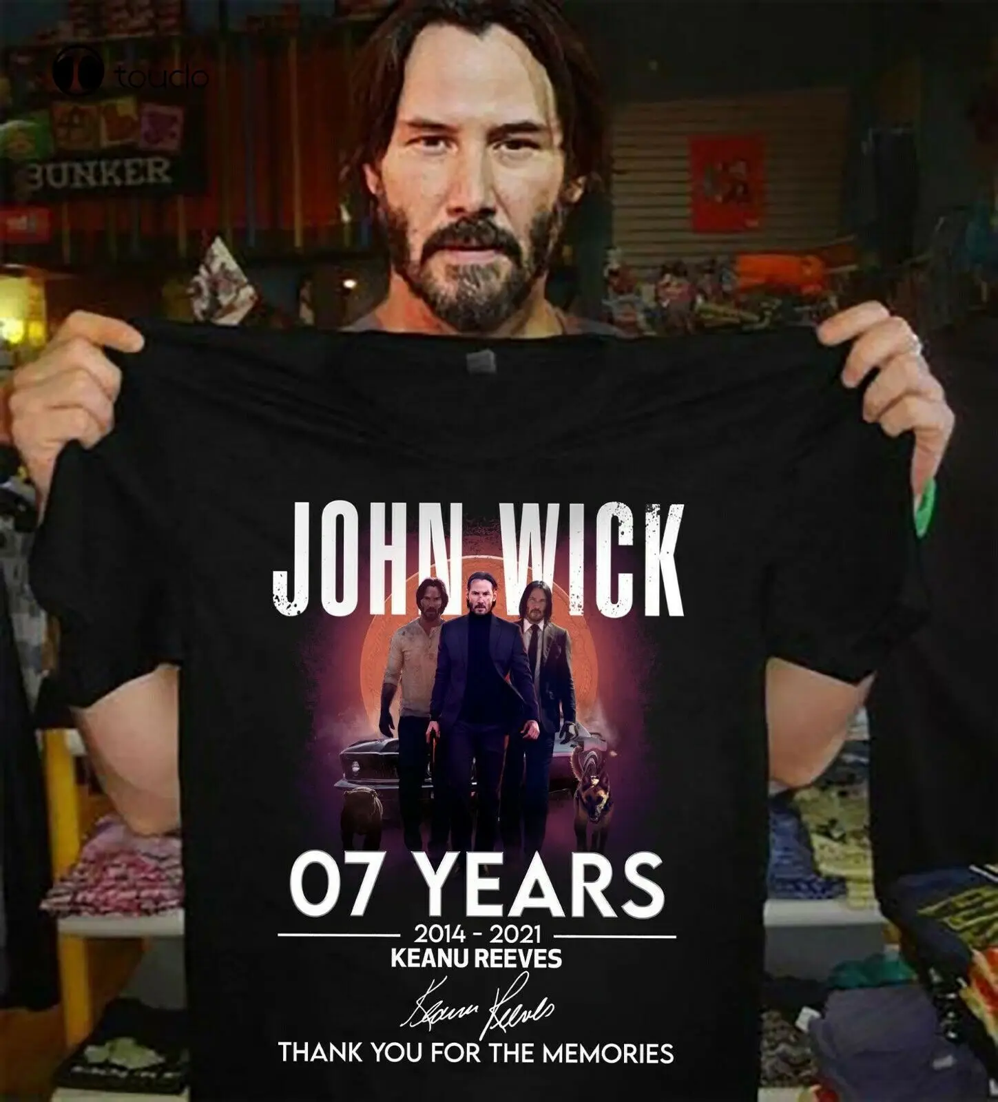 Новый John Wick 07 лет спасибо за воспоминания рубашка хлопковая футболка унисекс
Новый John Wick 07 лет спасибо за воспоминания рубашка хлопковая футболка унисекс