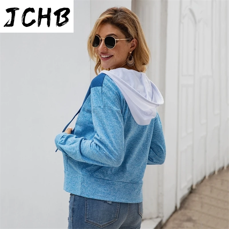 Hooded Patchwork Casual Hoodies Women Sudadera Mujer 2021 Zipper Pocket Sweatshirt Tops Streetwear Hoody Pullovers Autumn Winter 
Hooded Patchwork Casual Hoodies Women Sudadera Mujer 2021 Zipper Pocket Sweatshirt Tops Streetwear Hoody Pullovers Autumn Winter
