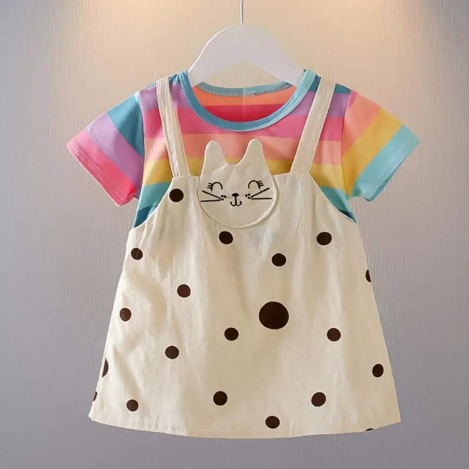 Toddler Girls Dresses Baby Clothing Summer Fashionable Rainbow-striped Dress Kids Clothes With Straps Infants Newborn Dress 0-2y
Toddler Girls Dresses Baby Clothing Summer Fashionable Rainbow-striped Dress Kids Clothes With Straps Infants Newborn Dress 0-2y