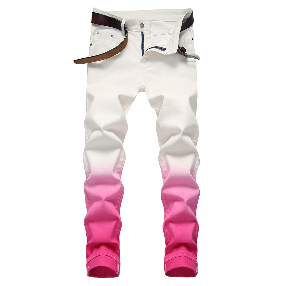 Men's Gradient Color Stretch Jeans Y2K Fashion Fancy Color Slim Pencil Pants Streetwear Trousers
Men's Gradient Color Stretch Jeans Y2K Fashion Fancy Color Slim Pencil Pants Streetwear Trousers