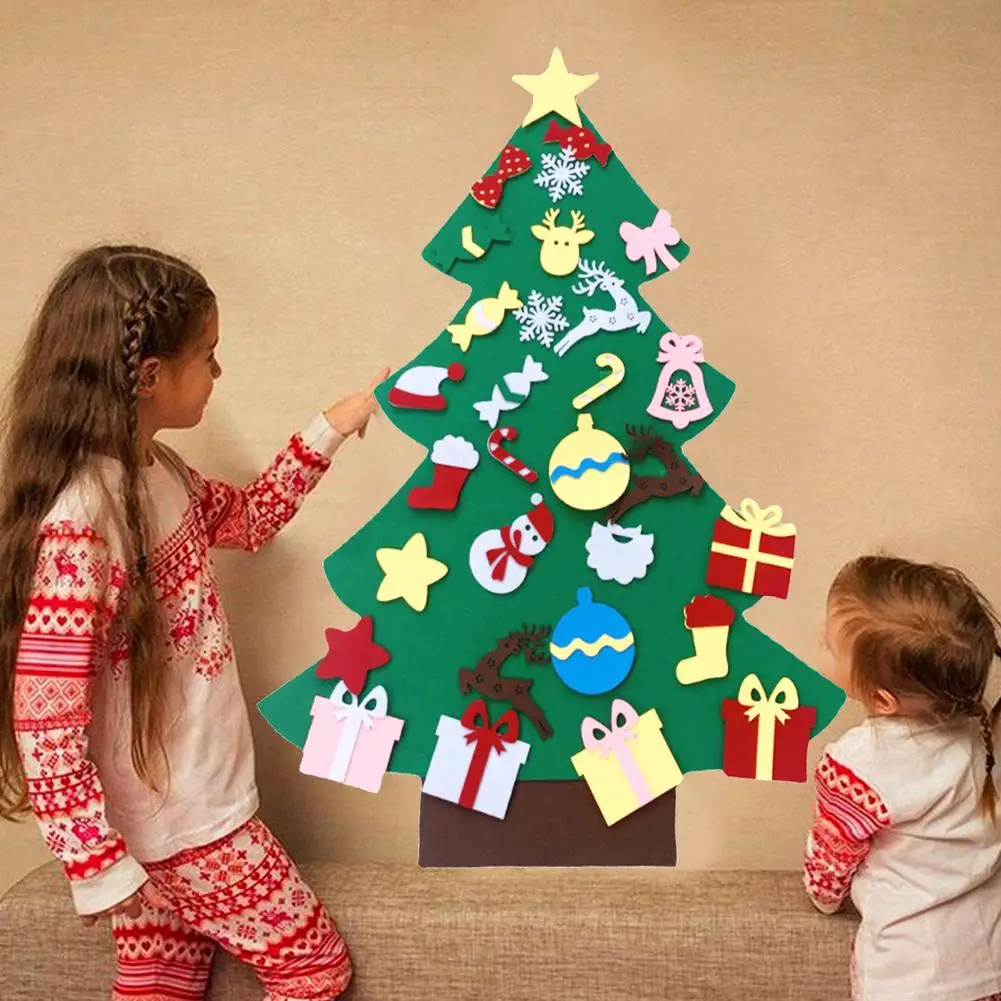 DIY Felt Tree Set Merry Christmas Decorations LED Luminous Felt Christmas Tree Kids Toddlers Christmas Gifts Xmas Tree
DIY Felt Tree Set Merry Christmas Decorations LED Luminous Felt Christmas Tree Kids Toddlers Christmas Gifts Xmas Tree