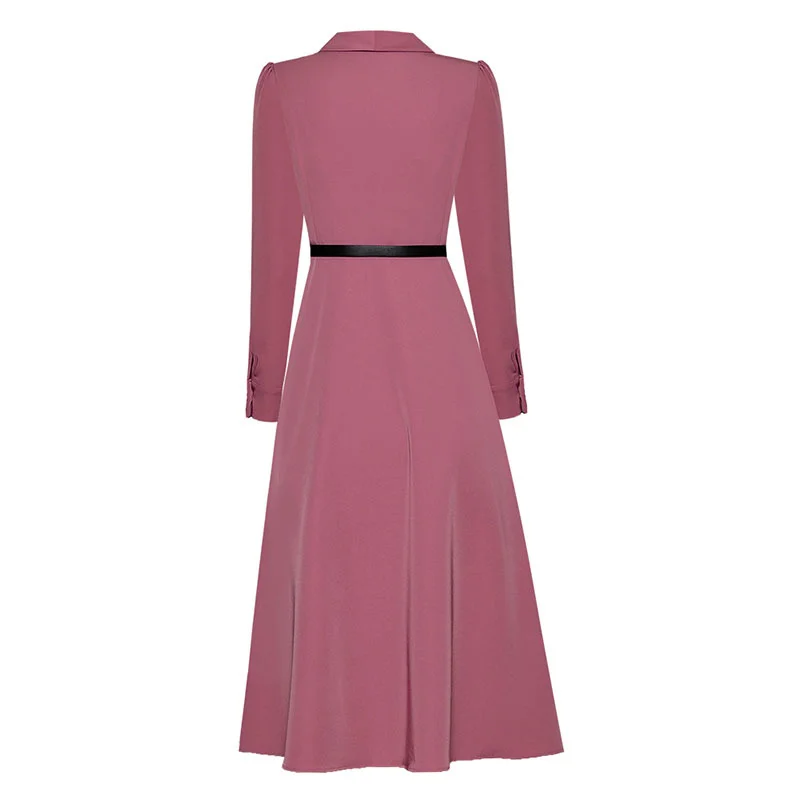 HIGH QUALITY Newest Fashion 2021 Runway Dress Women's Elegant Turn-down Collar Long Sleeve Notched Collar Dress
HIGH QUALITY Newest Fashion 2021 Runway Dress Women's Elegant Turn-down Collar Long Sleeve Notched Collar Dress