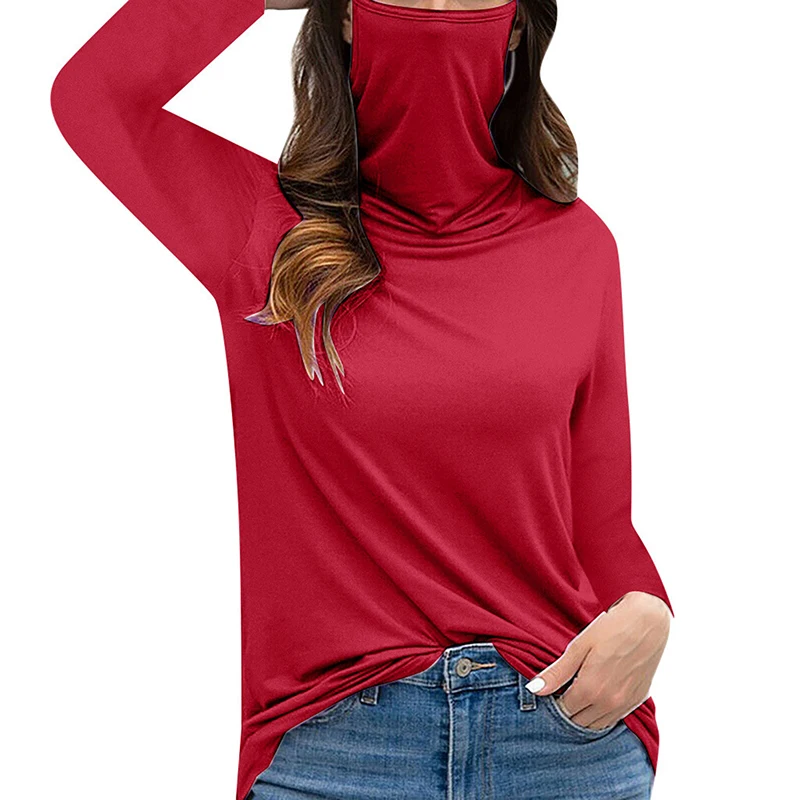 Harajuku Woman Tshirts Oversized T Shirt Women Loose Turtleneck Long Sleeve Soild Face Mask T-shirt Tops Women 2021
Harajuku Woman Tshirts Oversized T Shirt Women Loose Turtleneck Long Sleeve Soild Face Mask T-shirt Tops Women 2021