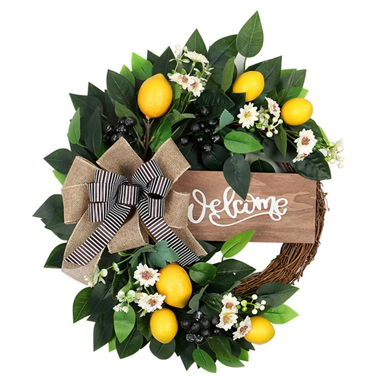 Artificial Lemon Wreath Spring Summer Wreath for Front Door Window Wall Wedding Party Farmhouse Home Decoration
Artificial Lemon Wreath Spring Summer Wreath for Front Door Window Wall Wedding Party Farmhouse Home Decoration