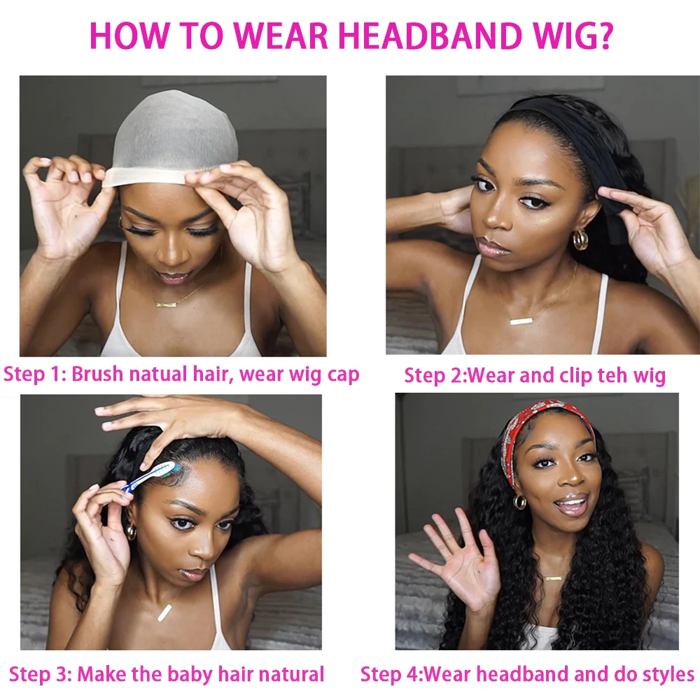 30 Inch Water Deep Wave Headband Wig Human Hair Wigs For Black Women Brazilian glueless Curly Human Hair Wigs Full Machine Made
30 Inch Water Deep Wave Headband Wig Human Hair Wigs For Black Women Brazilian glueless Curly Human Hair Wigs Full Machine Made