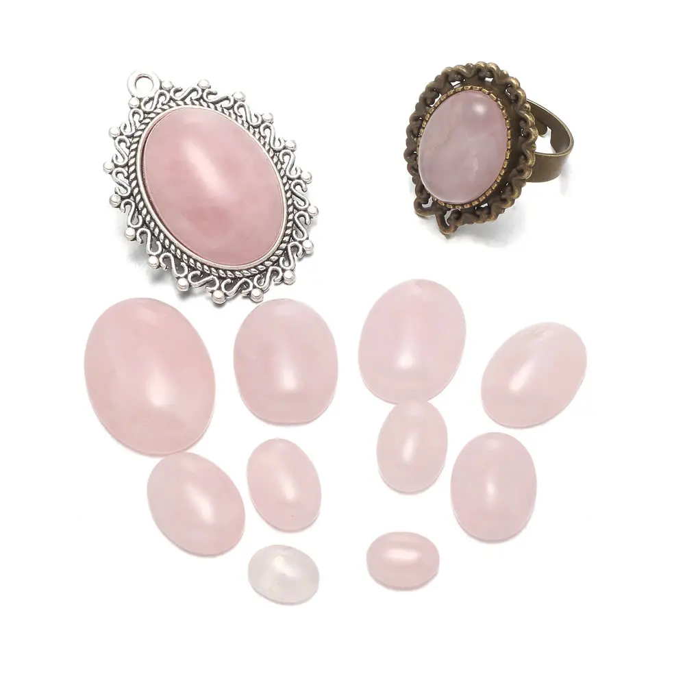 5Pcs 8*10/10*14/12*16/18*25mm Natural Stone Cabochon Beads Oval Rose Quartzs Created Beads For Fashion Jewelry Making Rings
5Pcs 8*10/10*14/12*16/18*25mm Natural Stone Cabochon Beads Oval Rose Quartzs Created Beads For Fashion Jewelry Making Rings
