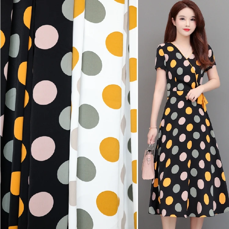 Wide 59'' Colored Big Polka Dots Printed Plain Satin Fabric For Clothes Skirts Shirt Materials
Wide 59'' Colored Big Polka Dots Printed Plain Satin Fabric For Clothes Skirts Shirt Materials