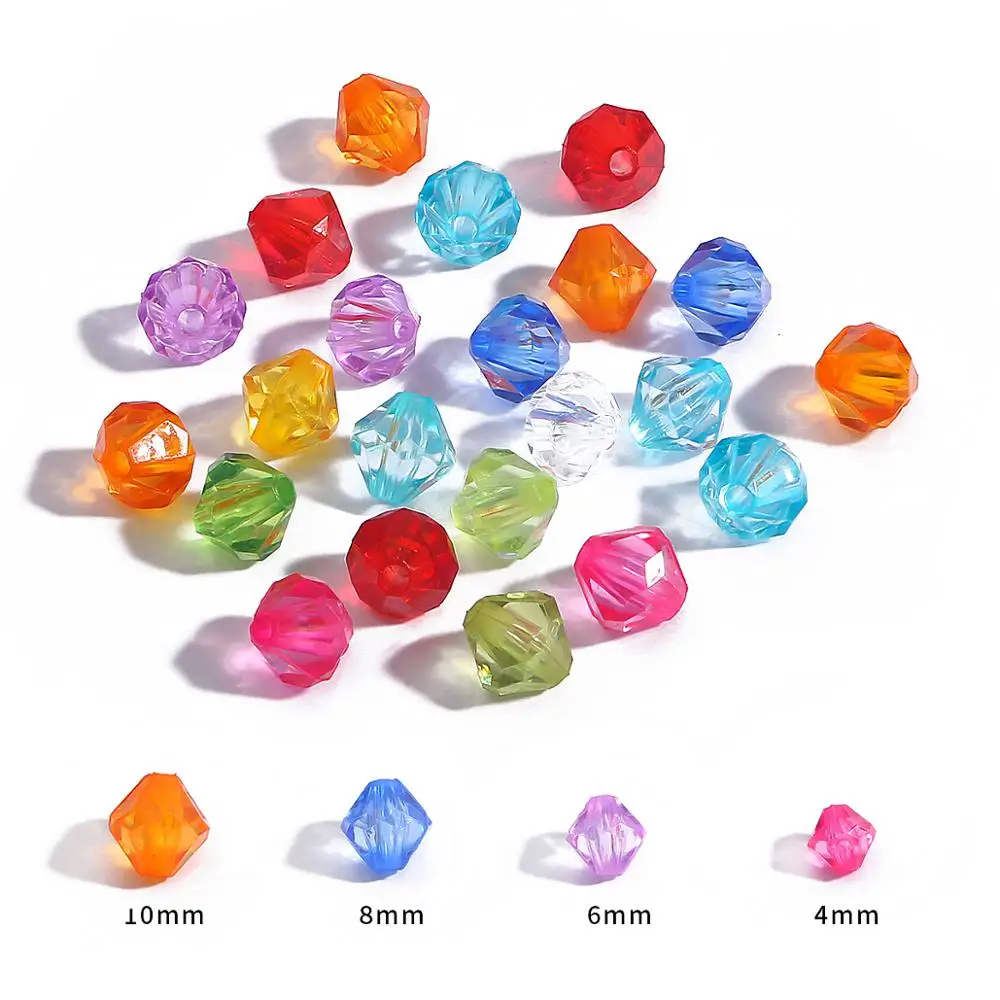 4/6/8/10mm Crystal Acrylic Beads Bicone Beads Glass Beads Loose Spacer Round Beads For Bracelet DIY Jewelry Making Accessories
4/6/8/10mm Crystal Acrylic Beads Bicone Beads Glass Beads Loose Spacer Round Beads For Bracelet DIY Jewelry Making Accessories