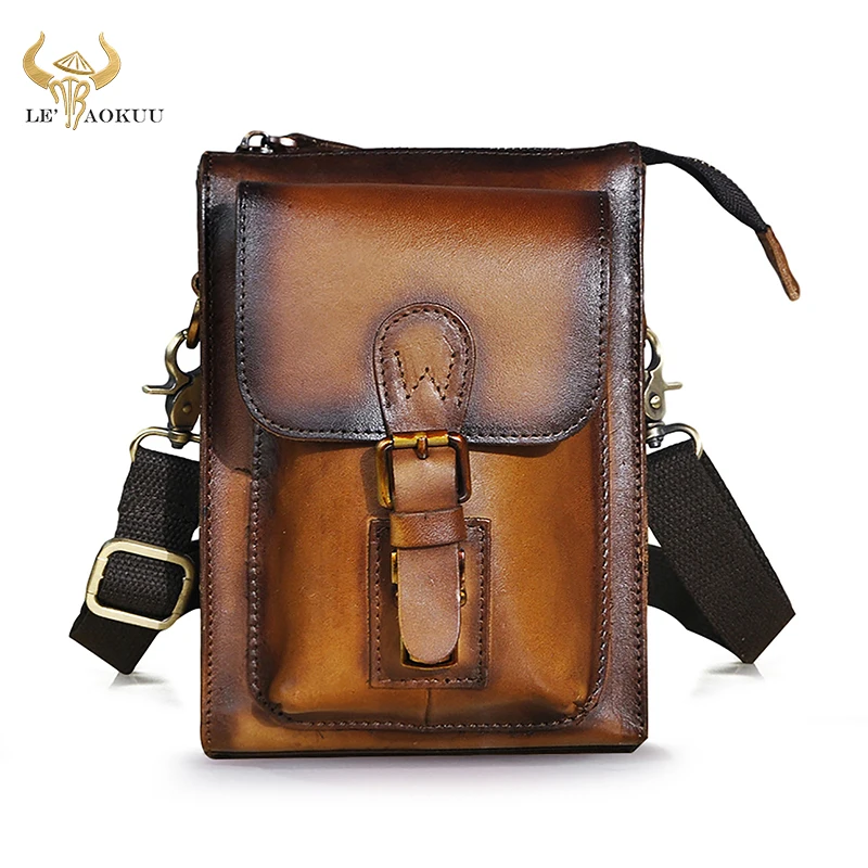 Genuine Leather Male Casual Antique Blue Design Messenger bag Multi-function Belt Fanny Waist bag Pack Summer Phone Pouch 6402
Genuine Leather Male Casual Antique Blue Design Messenger bag Multi-function Belt Fanny Waist bag Pack Summer Phone Pouch 6402
