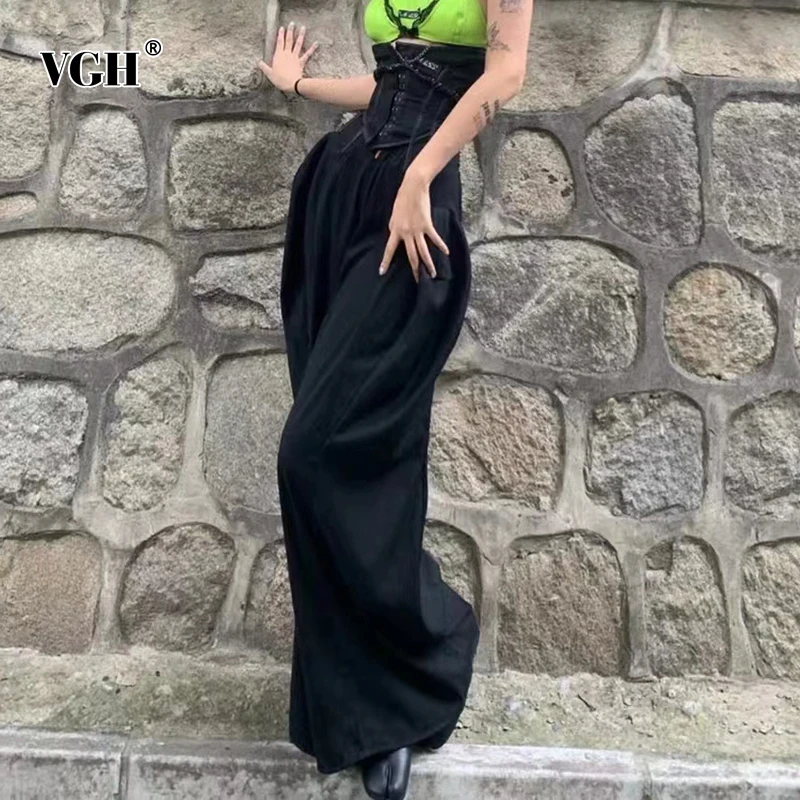 VGH Casual Solid Loose Folds Temperament Pant Female Gathered Waist Fashion Wide Leg Pants For Women Autumn Style 2021 New
VGH Casual Solid Loose Folds Temperament Pant Female Gathered Waist Fashion Wide Leg Pants For Women Autumn Style 2021 New