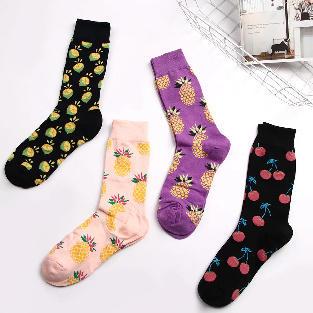 Фото Модные дышащие носки с фруктовым принтом животными весна лето хлопковые
