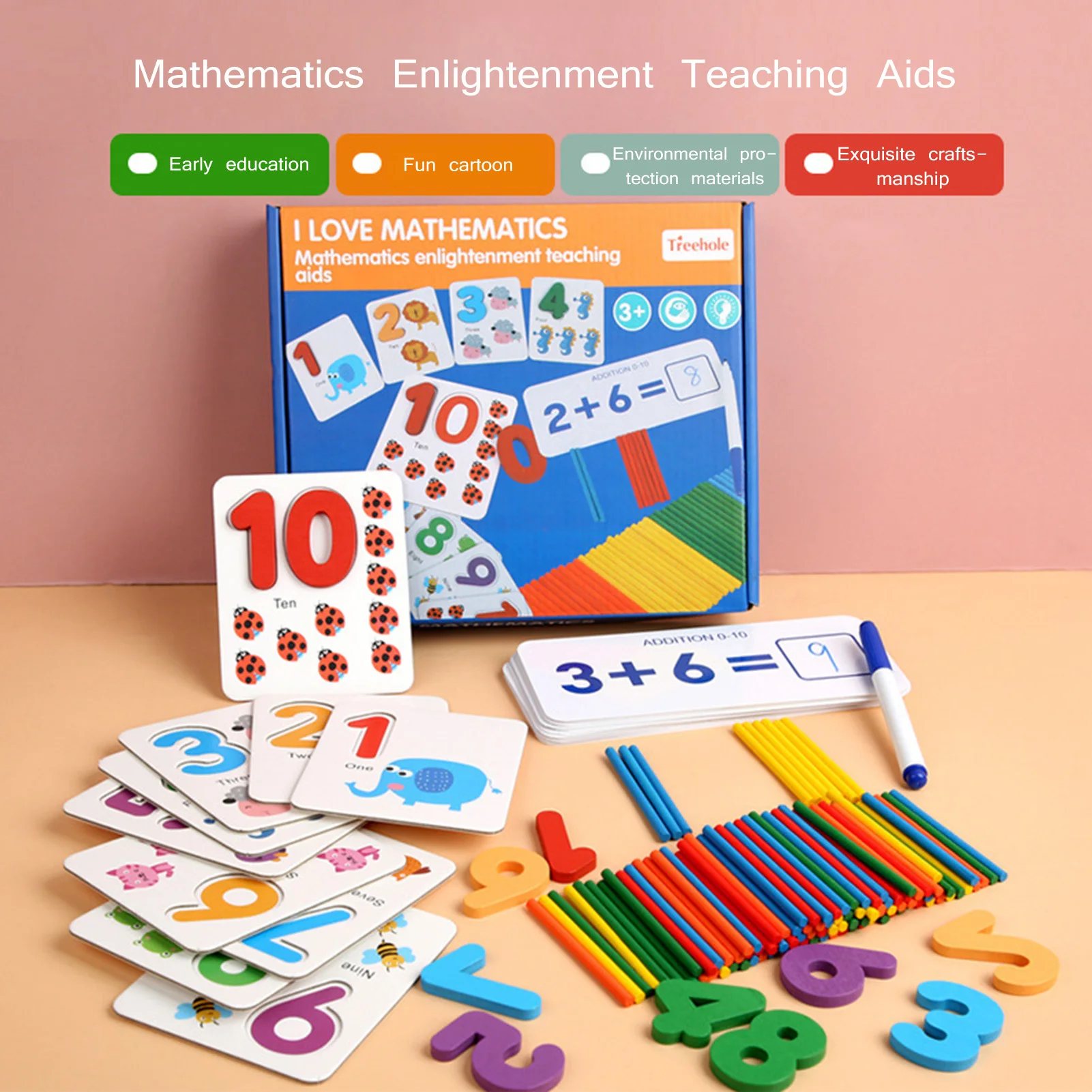 Mathematics Enlightenment Teaching Aid SD0.54 Kindergarten Preschool Children Number Matching Addition And Subtraction Operation
Mathematics Enlightenment Teaching Aid SD0.54 Kindergarten Preschool Children Number Matching Addition And Subtraction Operation