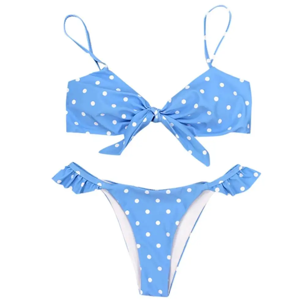 swimwear women Bikini Set Dot Print Beach Bikini Set Ladies Tow PC Holiday Swimwear Pool Swimsuit Female biquini 2020 
swimwear women Bikini Set Dot Print Beach Bikini Set Ladies Tow PC Holiday Swimwear Pool Swimsuit Female biquini 2020