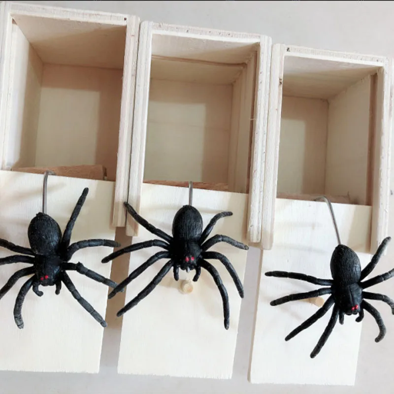 Prank toy box animal spider wooden box practical party fun joke prank toy gift scare the whole scream toy
Prank toy box animal spider wooden box practical party fun joke prank toy gift scare the whole scream toy