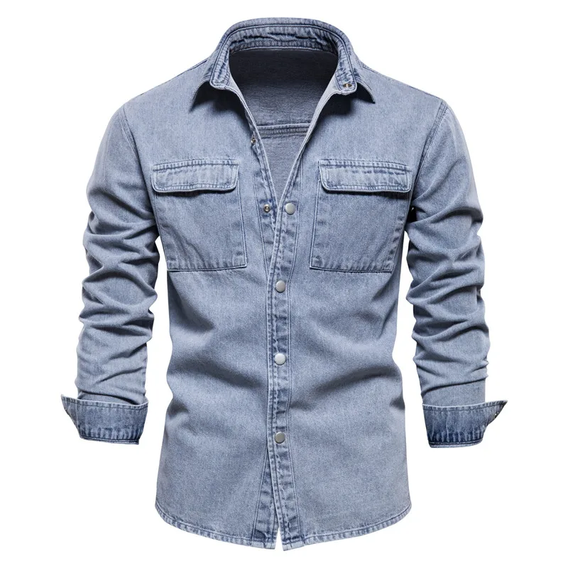 VIANKANI 100% Cotton Denim Jackets Men Casual Solid Color Pocket Thin Jacket for Men Style Spring High Quality Men Clothing 2XL
VIANKANI 100% Cotton Denim Jackets Men Casual Solid Color Pocket Thin Jacket for Men Style Spring High Quality Men Clothing 2XL