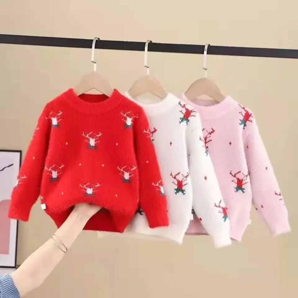 Girls' Knitted Sweater Padded Pullover Autumn And Winter New Medium And Big Children's Foreign Style Mink Velvet Bottoming Shirt
Girls' Knitted Sweater Padded Pullover Autumn And Winter New Medium And Big Children's Foreign Style Mink Velvet Bottoming Shirt